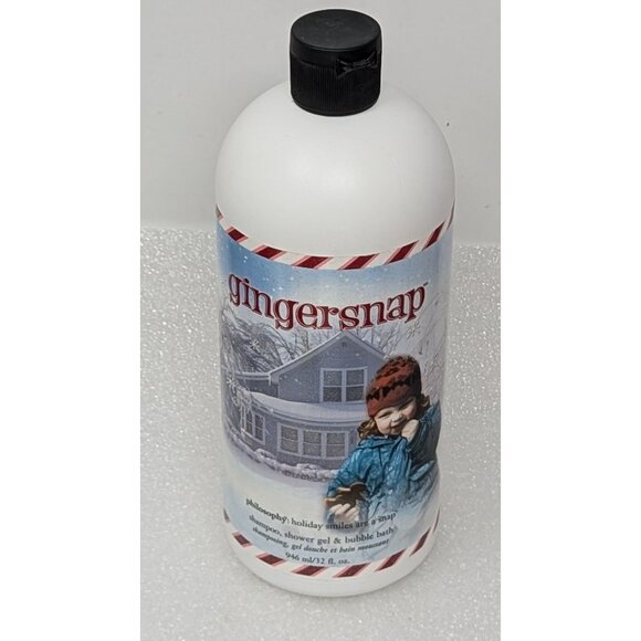 Philosophy Gingersnap Holiday Shampoo Shower Gel & Bubble Bath 32 Oz